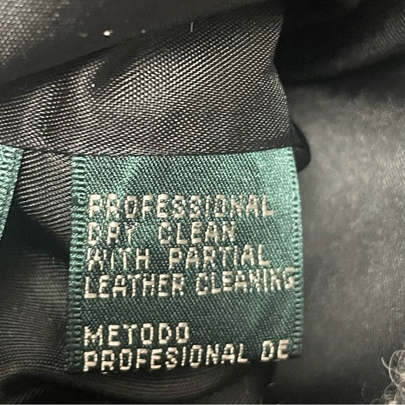 Lauren Ralph Lauren Black & White Herringbone Jacket Wool Alpaca Leather Size 4 - Picture 10 of 11